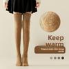 Anti-pilling Winter Warm Thigh-high Socks Seamless Compression Sock New Plush Knee Socks  Winter
