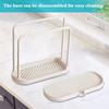 1PCS Detachable Kitchen Dishcloth Holder Rag Hanger Sink Sponge Holder Storage Rack Shelf for Bathroom Scrubber Brush Organizer