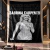 Wandbehang-Gobelin, Stoff-Hintergrund mit Aufdruck von Sabrina Carpenter für Schlafsaal-Party-Dekoration