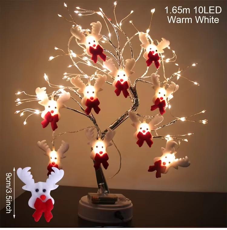 Snowman Christmas LED Garland String Light Merry Christmas Decorations For Home 2026 Xmas Tree Ornament Navidad New Year Gifts