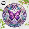 2D Flat Purple Butterfly Acrylic Decoration Sign, Christmas and Halloween Gift, Suitable for wall decoration, porch, room, villa, accents Home, Hallwa