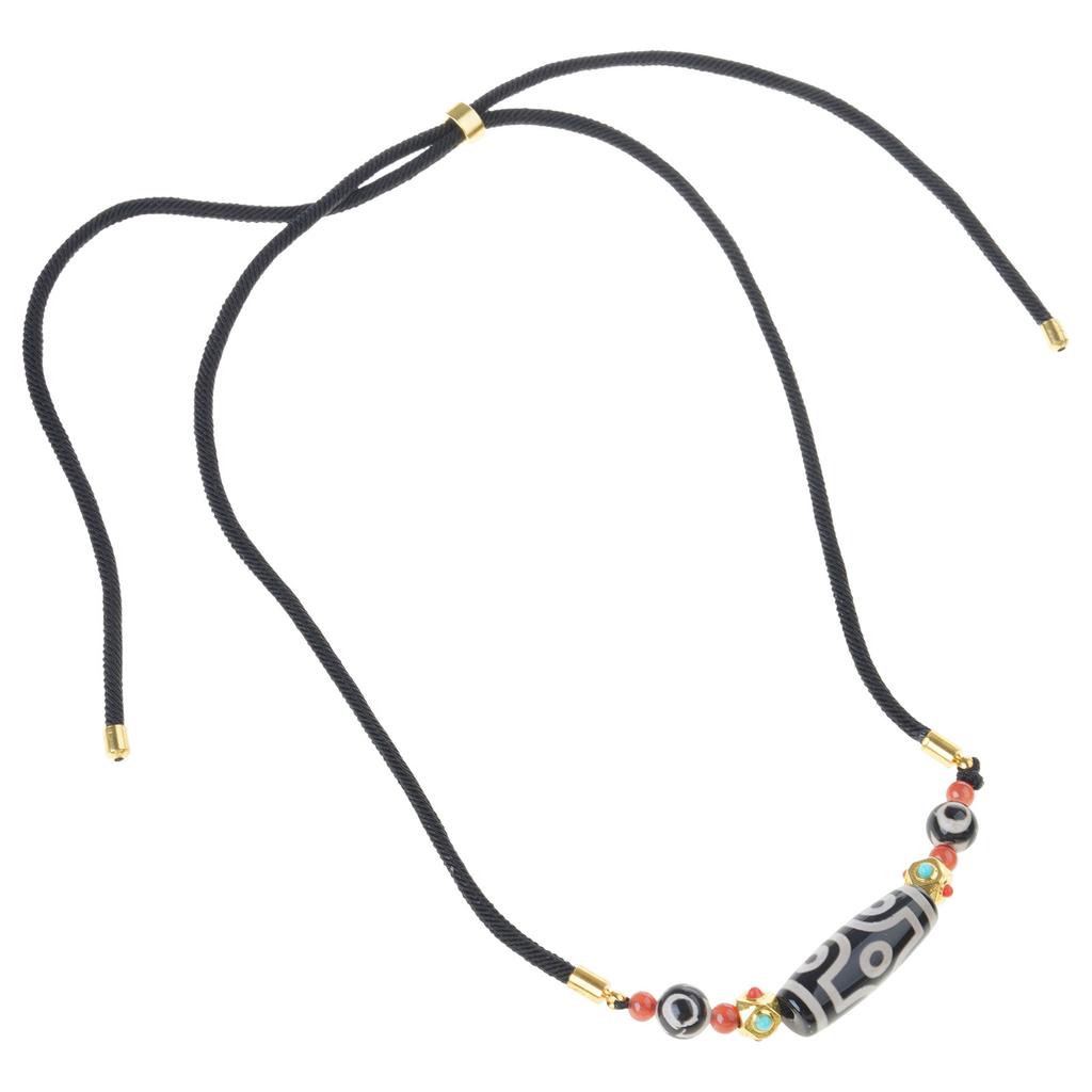 Tibetische Neun-Augen-Dzi-Perlenkette Handgefertigte Achat Spiritueller Schmuck Für Inneren Frieden Schutz Und Weisheit