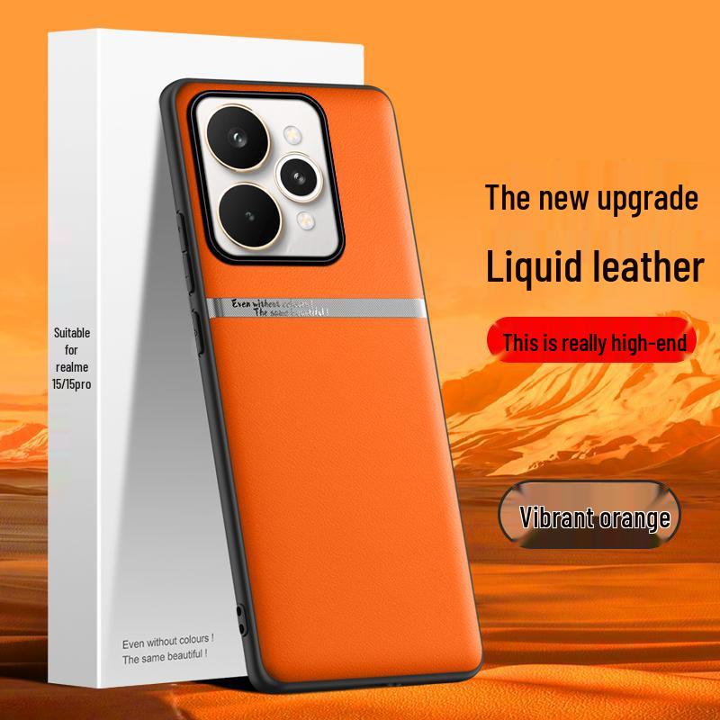 Realme 15 Pro H Liquid Leather Phone Case - Durable, Minimalist, High-End Business Design