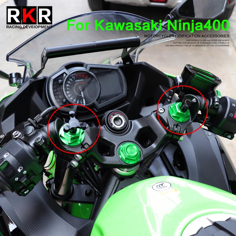 CNC Motorcycle Front Shock Absorber Nut Cap Preload Adjuster Fork Bolts for Kawasaki NINJA400 NINJA500 Ninja 400 500 Z400 Z500