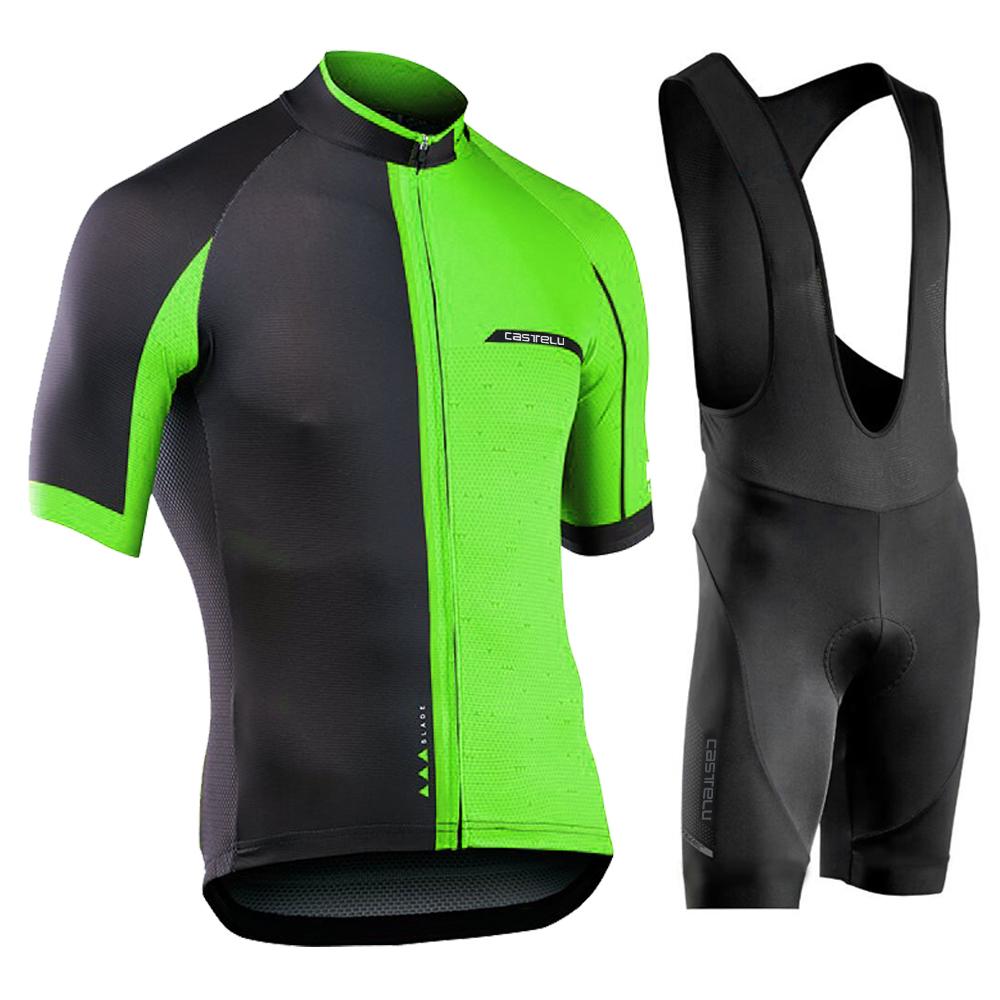 Summer Breathable Cycling Suit Set Bicycle Short-Sleeved Shorts Suits for Men Quick-Drying Road Biking MTB Cycling Clothing with Pockets