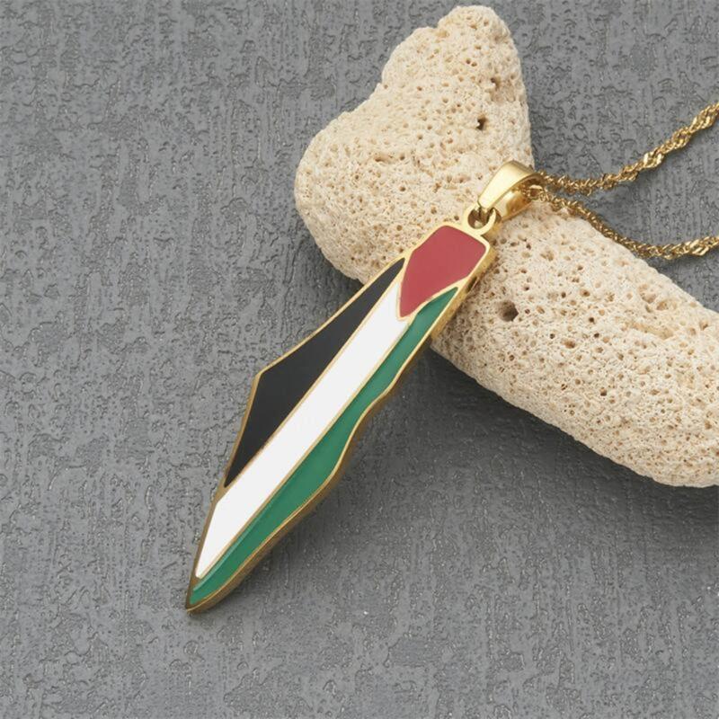 Thoughtful Gift PLE Map Pendant Necklace Stainless Steel Adjustable Chain Necklace Neck Jewelry for Loved Ones