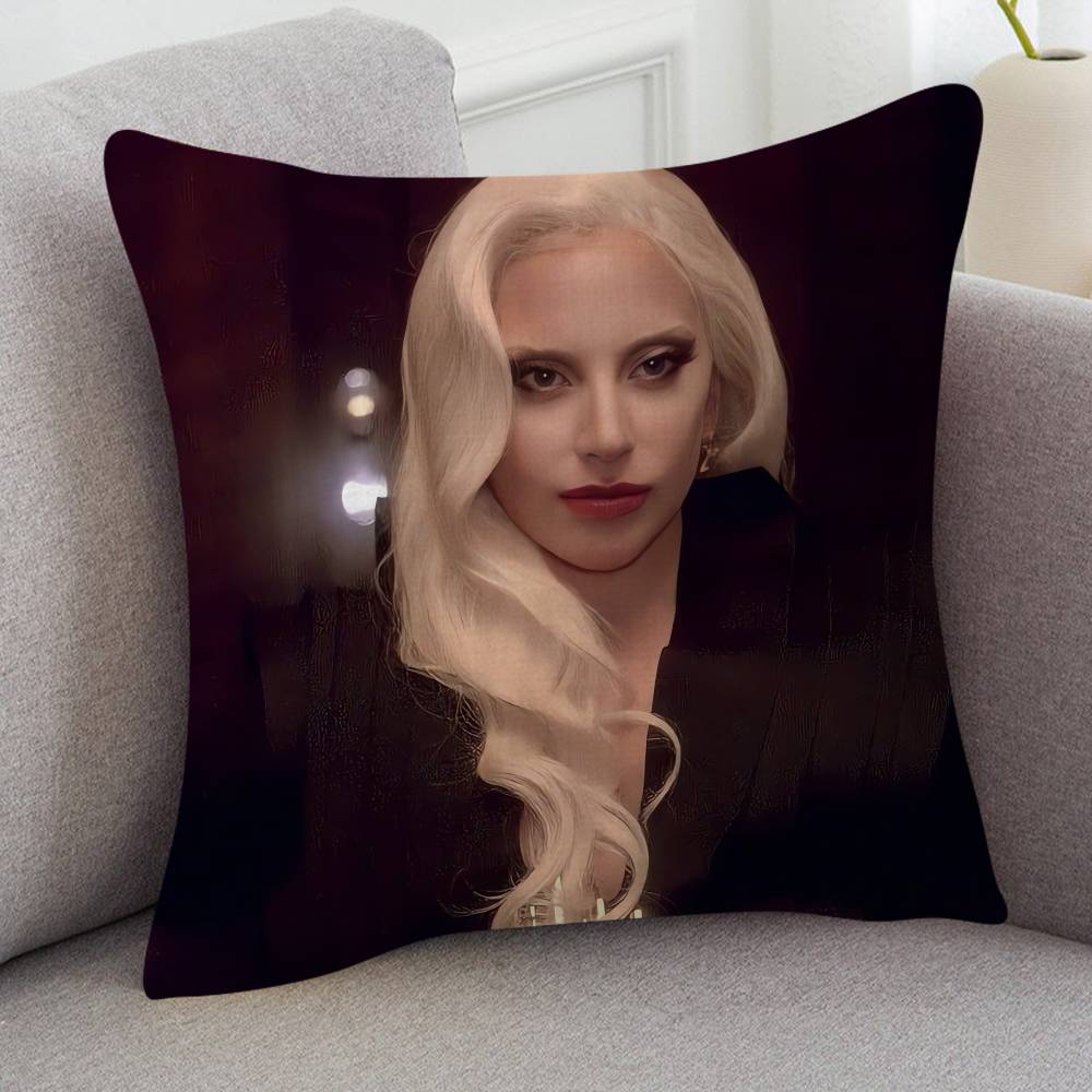 Singer Lady Gaga Cute Cartoon L Game Cushion Cover Pillowcase Upholstery Sofa Throw Pillow Home Decor Pillowcas