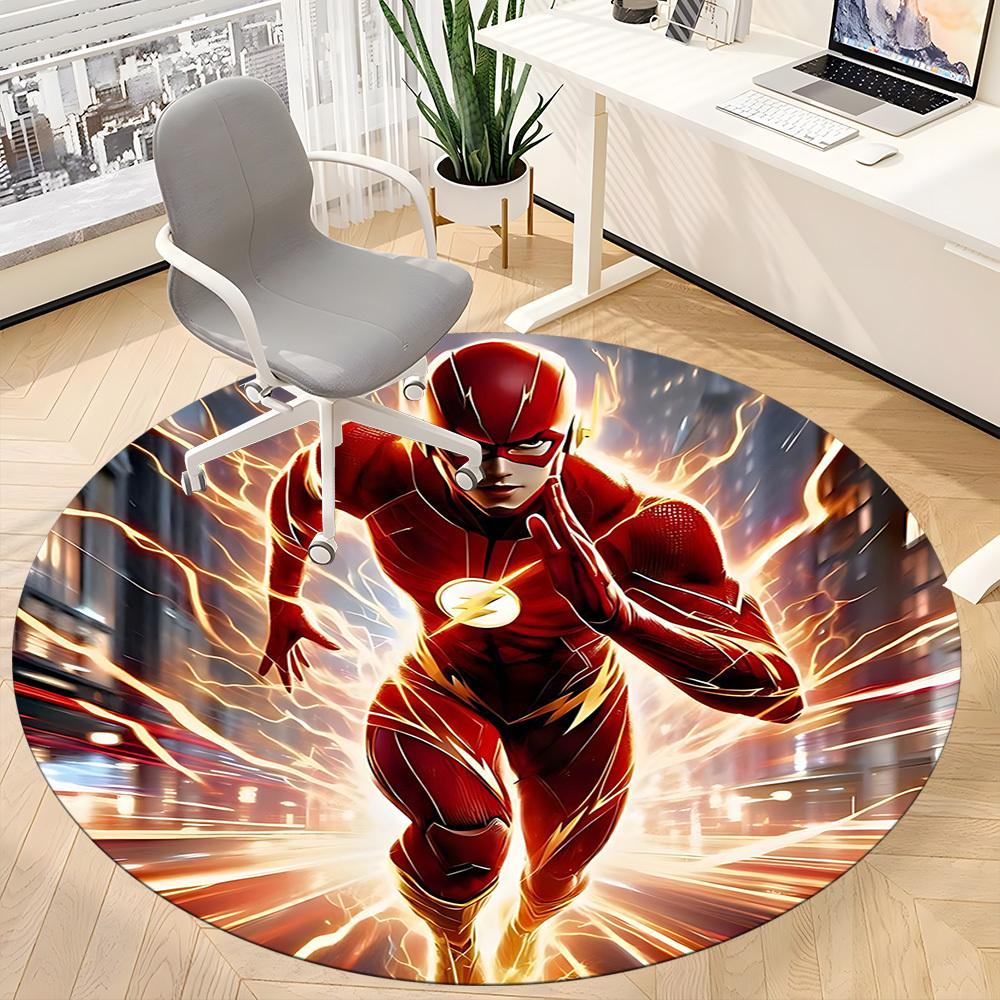 1pc Flash Speed Office Round Area Rug, Under Office Chairs Bedroom Living Room Home Decor, Room Deco, Available in Various Sizes