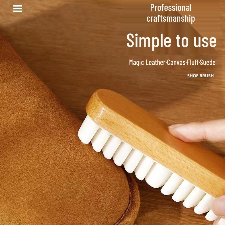 Suede and Nubuck Shoe Brush with Eraser for Leather and Rubber Surfaces