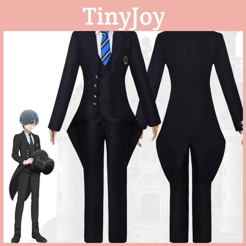 Kuroshitsuji Sebastian Kostium Cosplay Tkanina Poliestrowa Prosty Styl Japońska Anime Tematyka