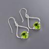 Peridot Gemstone 925 Sterling Silver Handmade Jewelry Earrings 1.80" For Wedding EE-33-1