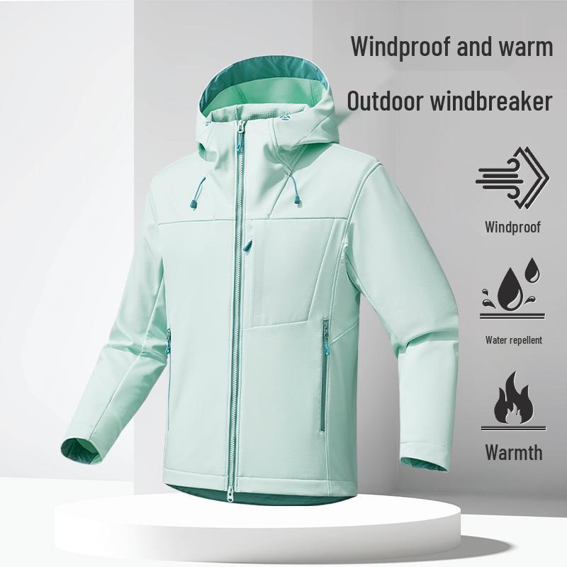 Wodoodporna Miękka Kurtka Softshell dla Par - Ciepła Odzież Sportowa na Zewnątrz do Wędkarstwa, Kolarstwa, Alpinizmu