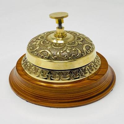 Victorian Style Service Desk Bell Ornate Solid Brass Hotel Counter Desk Bell Nautical