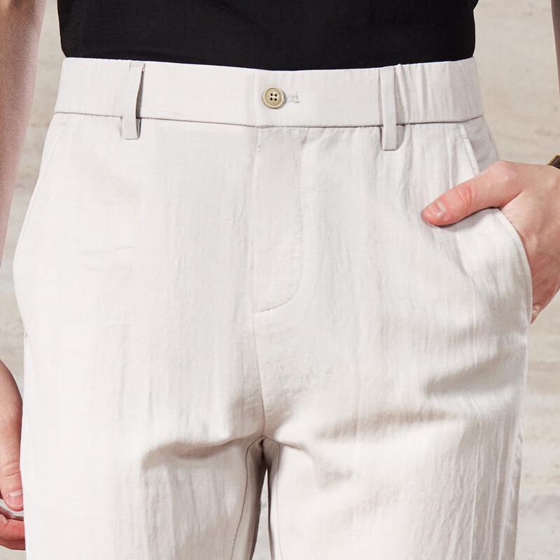 Men's Tencel Linen Straight-Leg Casual Pants