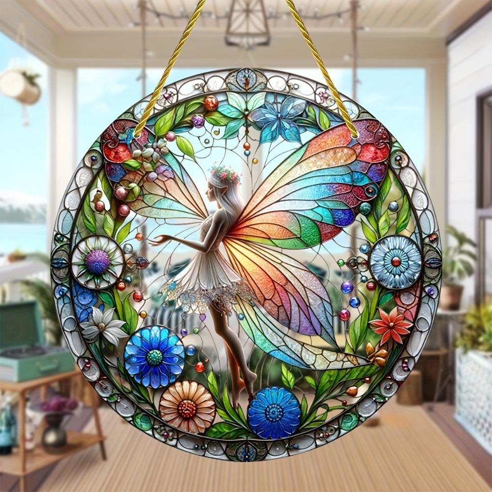 Glass-Style Fairy Suncatcher Acrylic Window Light Catcher Decoration Sun Catcher  Home