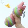 Silicone Silicone Folding Cups With Carabiner Portable Water Bottle Sport Water Bottle  Children