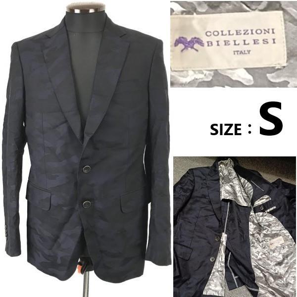 

Tailor Giorgio COLLEZIONI BIELLESI Camouflage Tailored Jacket Men s S Black Navy Coat Jumper