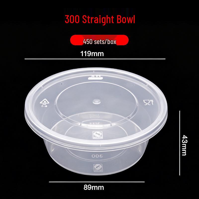 Transparent Disposable Bento Box with Lid for Takeaway - Ideal for Liangpi, Braised Snacks, & More
