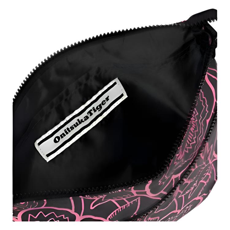 Unisex Bag Onitsuka Tiger Polyester Shoulder Bag Regular Unisex Pink & Black
