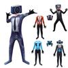 Halloween Cosplay Party Bodysuits mit Kopfbedeckung Cartoon Spiel Outfit
