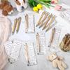 Zhanmai 50 Sets Baby Shower Pens Gifts Bulk Baby Shower Favors for Guests Sage Greener Woodland Bamboo Ballpoint Pens with Cards for Gender Reveal