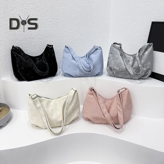 Women Crossbody Bag Large Capacity Crescent Satchel Casual Solid Color Shoulder Bag with Adjustable Strap for Daily Life Travel Shopping