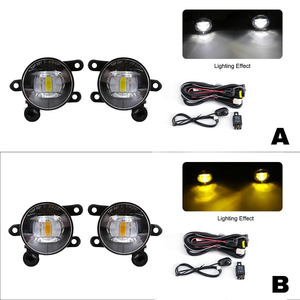 LED DRL Fog Lamps For Ford Ranger Raptor    Daytime Running Lights Car Front Bumper Driving Daylight White Yellow