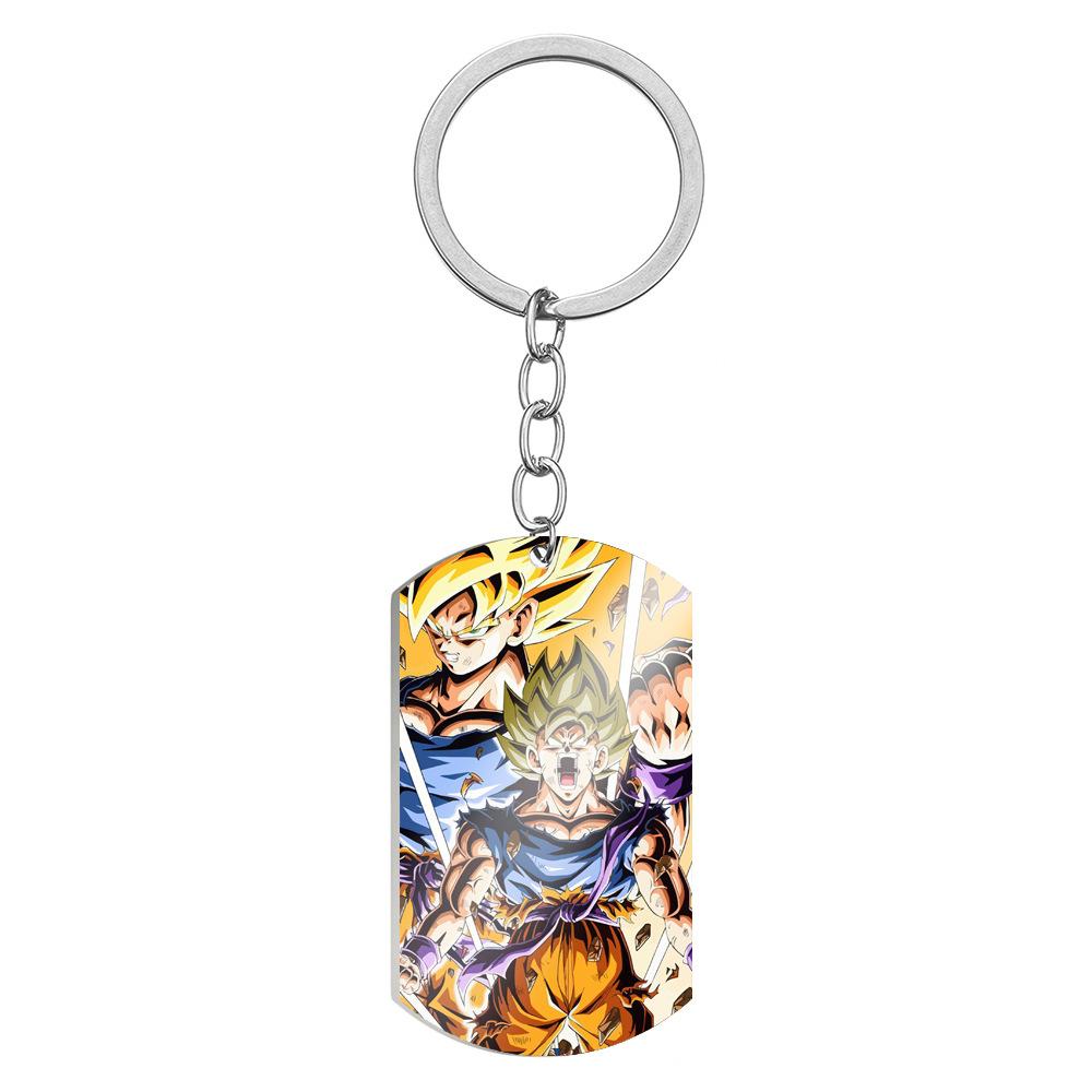 Anime Dragon Ball Son Goku Character Super Saiyan Cartoon Keychain Pendant Backpack Decoration Holiday Gift