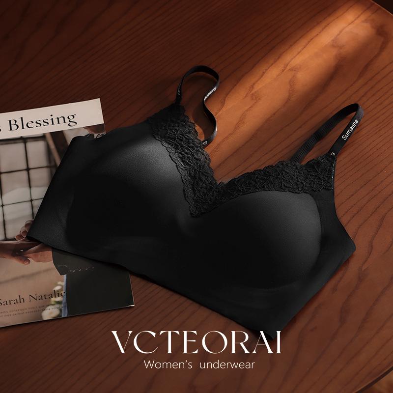 

Кружевной бесшовный бюстгальтер пуш-ап VCTEORAI: Сексуальные бретели с надписями, Невидимый комфорт, Красивый дизайн спины 2XL=141-160 jin