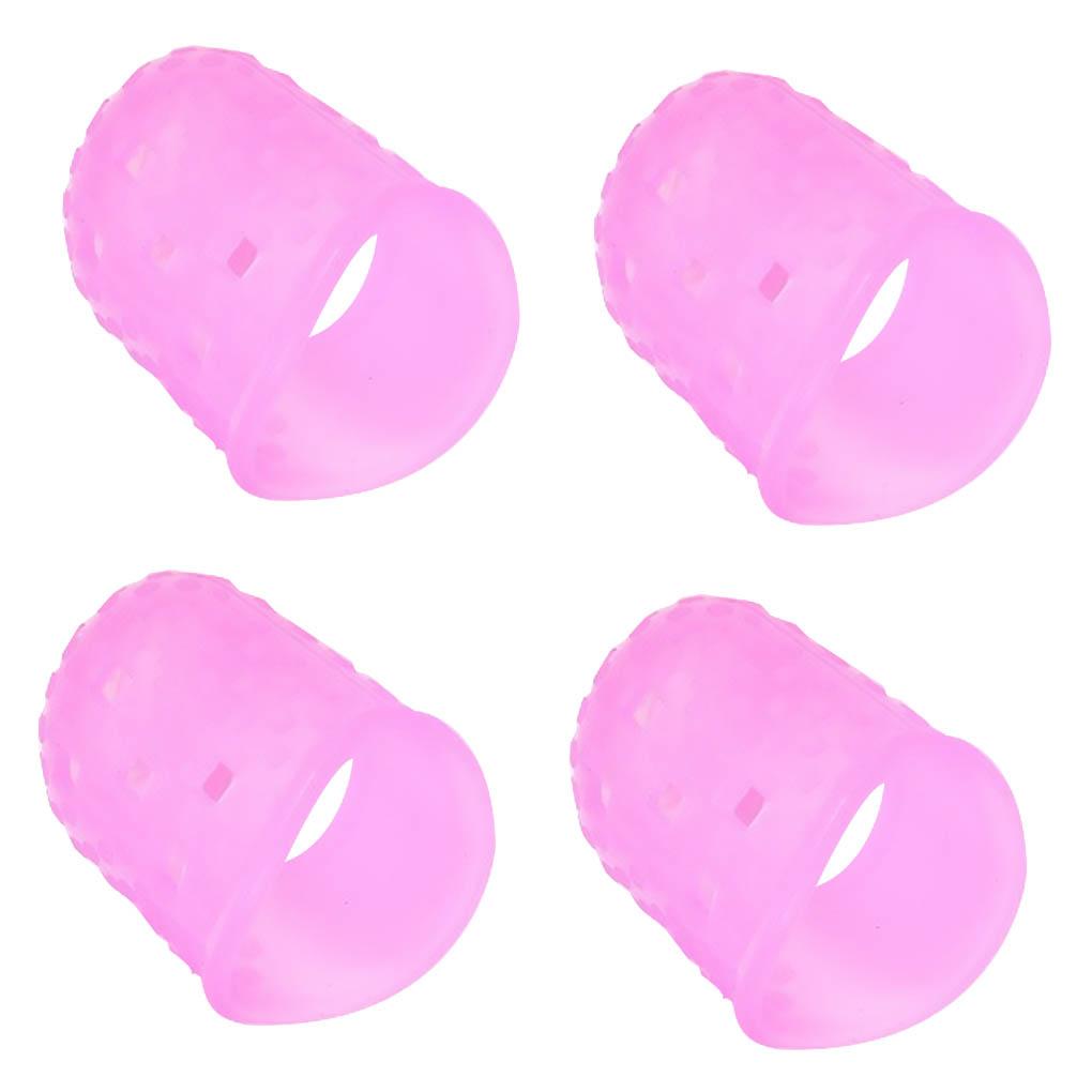 4pc Guitar Playing Left Hand Protector Ukulele Guitar Fingertip Protective Cover