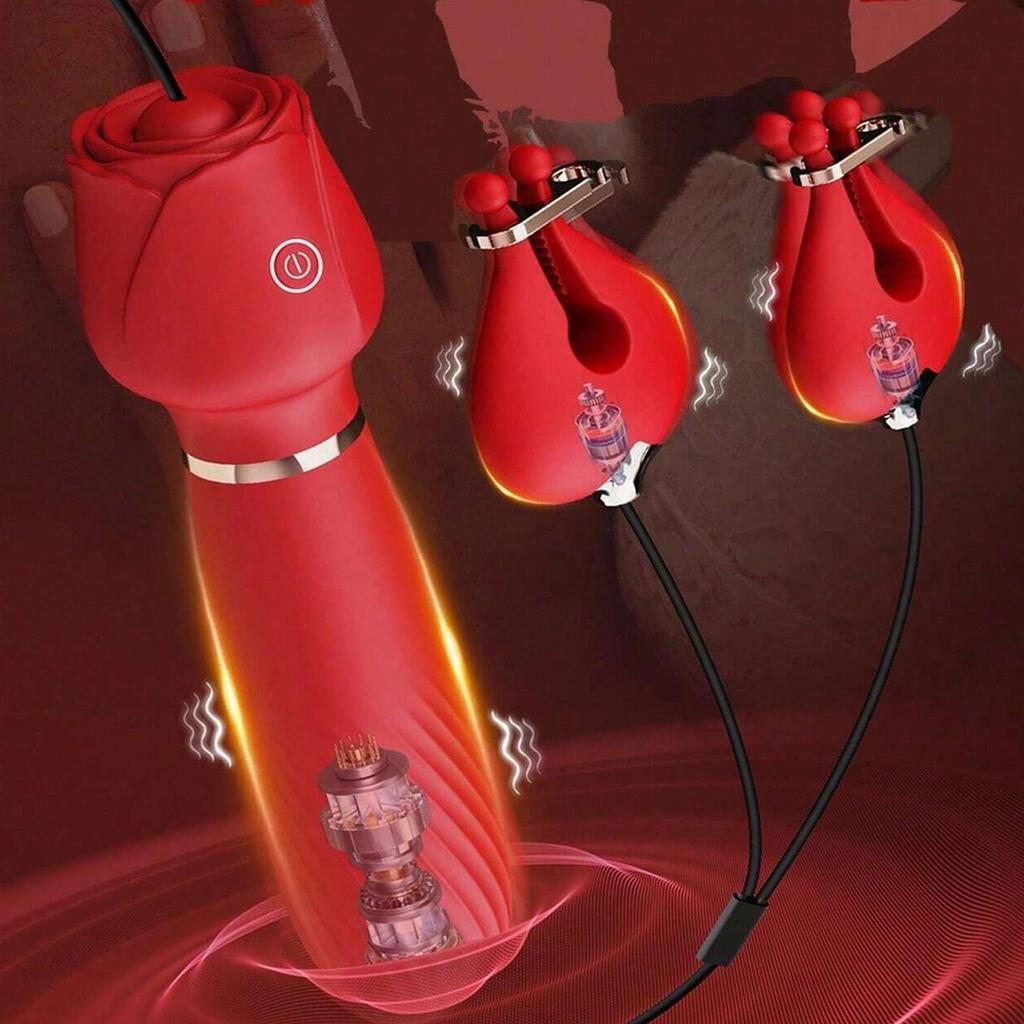 2 IN 1 Electric Vibrating Nipple Toys Adult Sex Toys for Women, G Spot Vibrator Women Sex Toys with 10 Vibration Modes