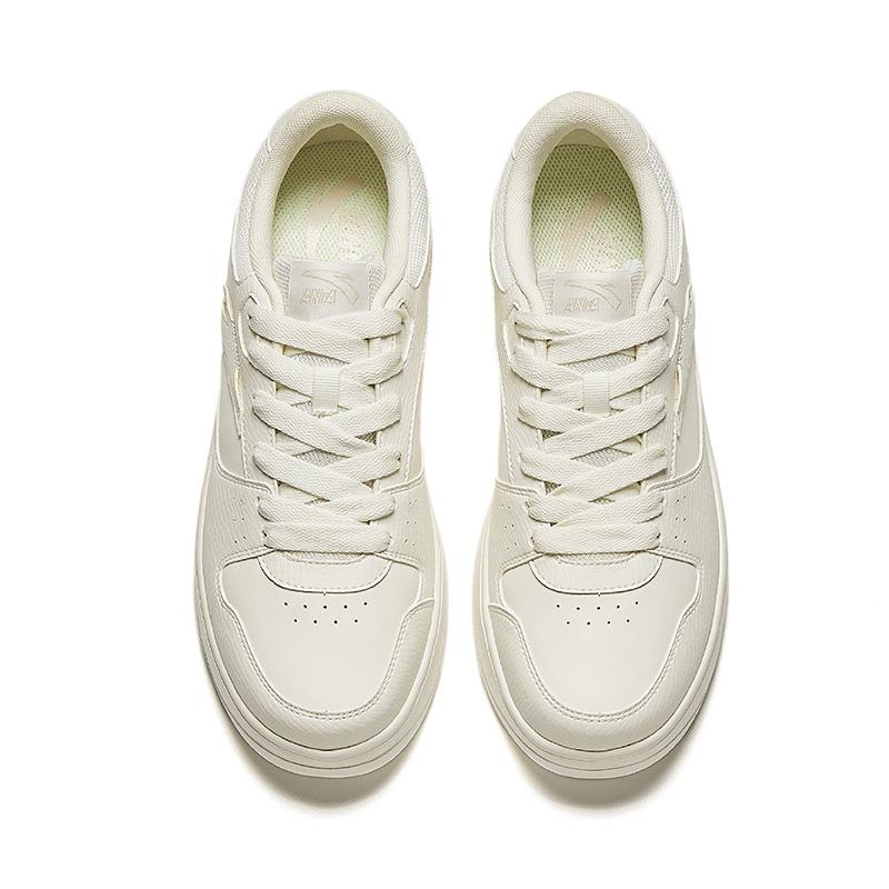 Anta Lightness White Sneakers Abrasion Resistant Lightweight Height Increasing Low Top Skateboard Shoes Men's Sneakers