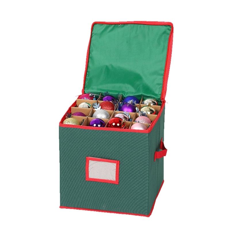 Foldable 64 Compartment Organizers Box Waterproof Oxfords Cloth for Christmas Light Storage