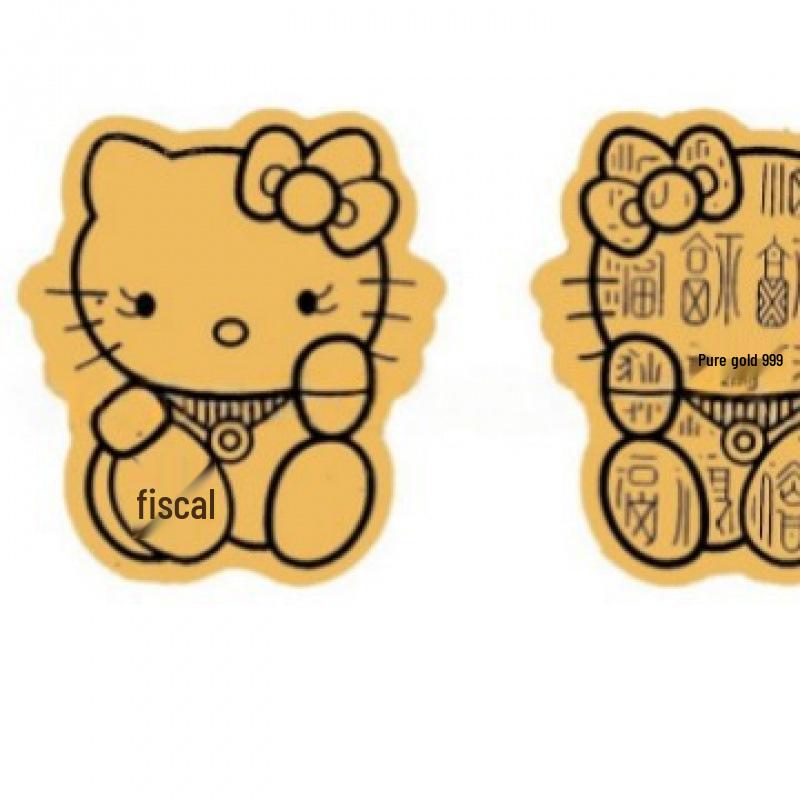 Pure Gold "Princess Luck" Phone Sticker – Wealth & Treasure Gold Leaf Design for Prosperity & Fortune