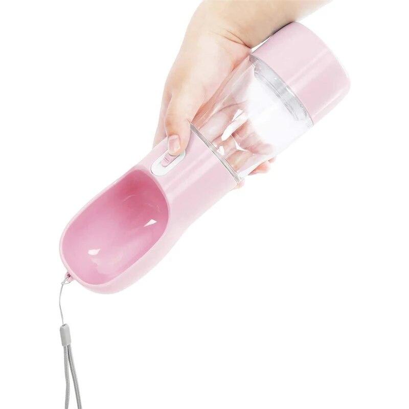 

Портативная бутылка для воды для собак, кошек, здоровья, кормления, поилка для воды, дорожная уличная кормушка, диспенсер для воды для дропшиппинга розовый