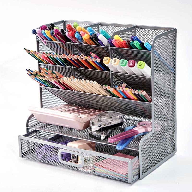 

1 Desktop Stationery Storage Rack, Desktop Organizer, Multi-Cell Design, Easy Classification, Non-Slip Foot Mat, Suitable For No 6-10 Cells