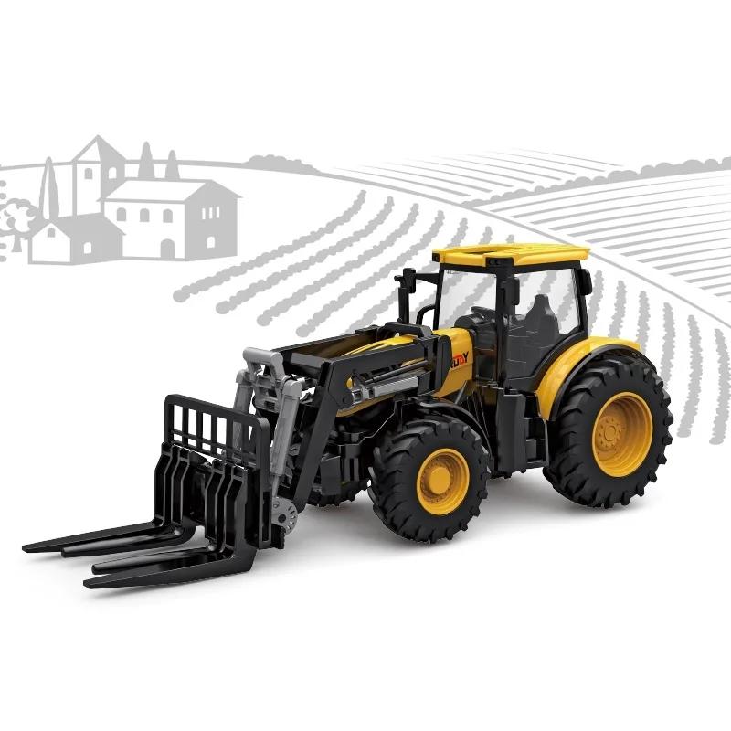 Scene Simulation Farmer Truck Toys for Boys 1/24 Inertia Farmer's Combined Soil Preparation Vehicle For Kids Toy Children's Days