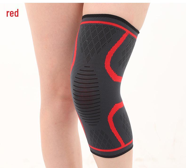 Maxwell Sports Double Wavy Anti-Slip Knee Pad: Elastic, Warm, Nylon Knitted Protective Gear for Outdoor Cycling and Hiking.