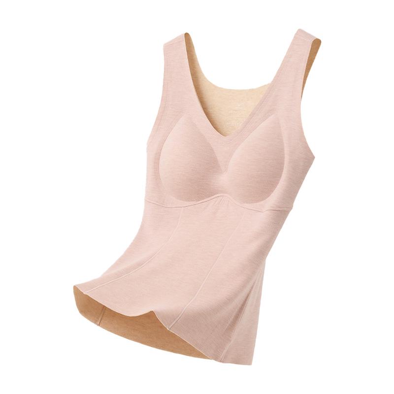 Women's German Wool Thermal Vest: Thickened Silk, Cashmere Blend with Chest Pad for Autumn/Winter