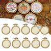 Kali   10x Mini Embroidery Hoops Ring Wooden Hand Crafts Cross Stitch Frame Tools