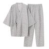 SISOFTLY Gauze Jinbei with Wave Plus Perfect for Day or Haori Style Summer and Fireworks Festival Wear Seigaiha Men's Pattern, Size, Father's