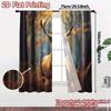 2pcs, 2D FLAT PRINTING Curtains (Without Rod) Majestic Stag Modern Pattern Curtains Yarn Curtains Gifts Ldeal for Bedroom &