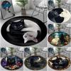 Animal Circular Rug Office Decorative Carpet For Living Room Bedroom Door Mat Floor Rug Computer Chair Area Rug Viking Theme Decor