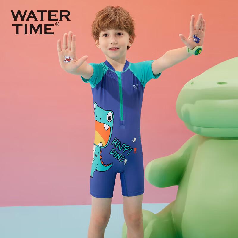 WATERTIME Boys' Short-Sleeve One-Piece Cartoon Swimsuit