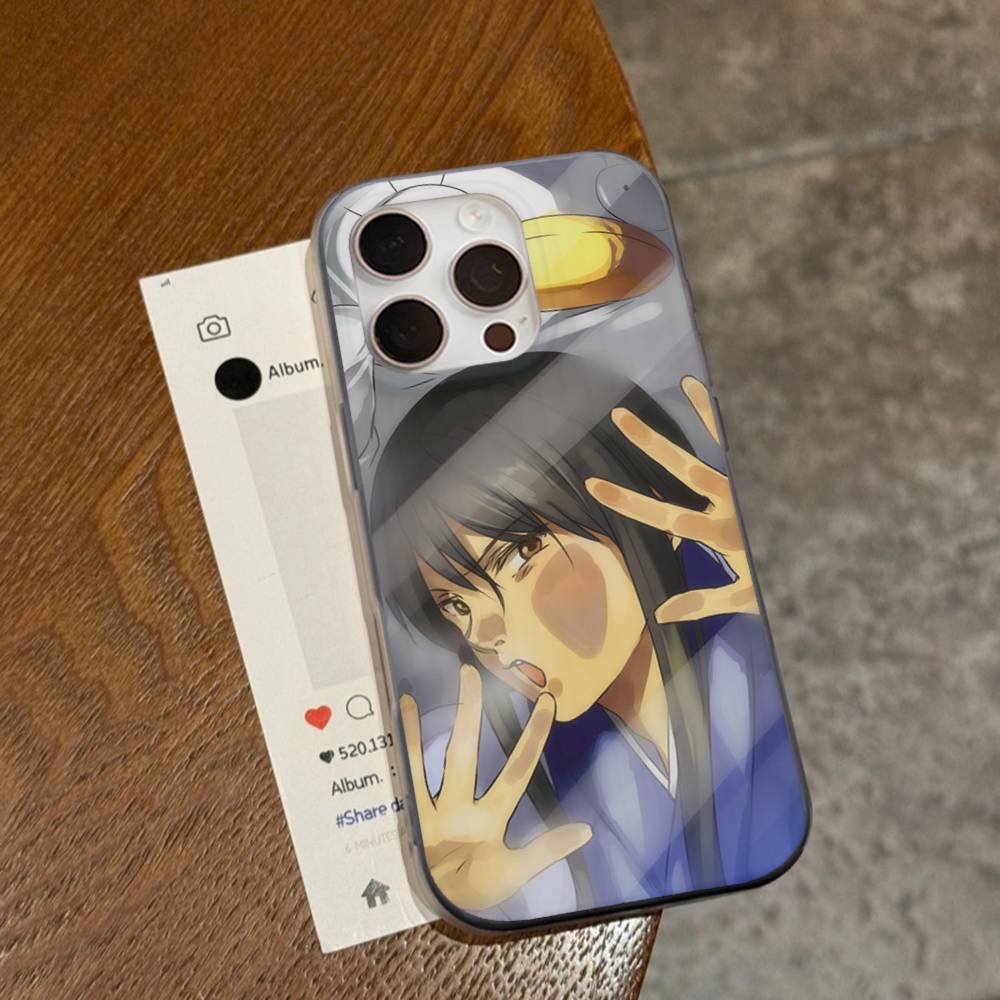 Lustige Anime GINTAMA Für IPhone 17 16 15 Plus Pro Max 12 14 Plus 11 13 Welle Wellige Streifen Funda Handyhülle
