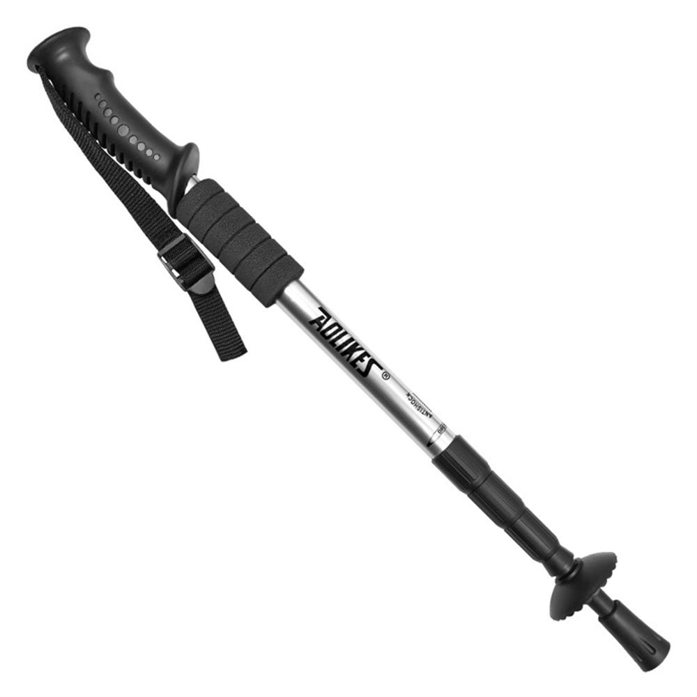 AOLIKES 3401 Lightweight Aluminum Alloy Trekking Pole 4 Sections Adjustable Hiking Stick E