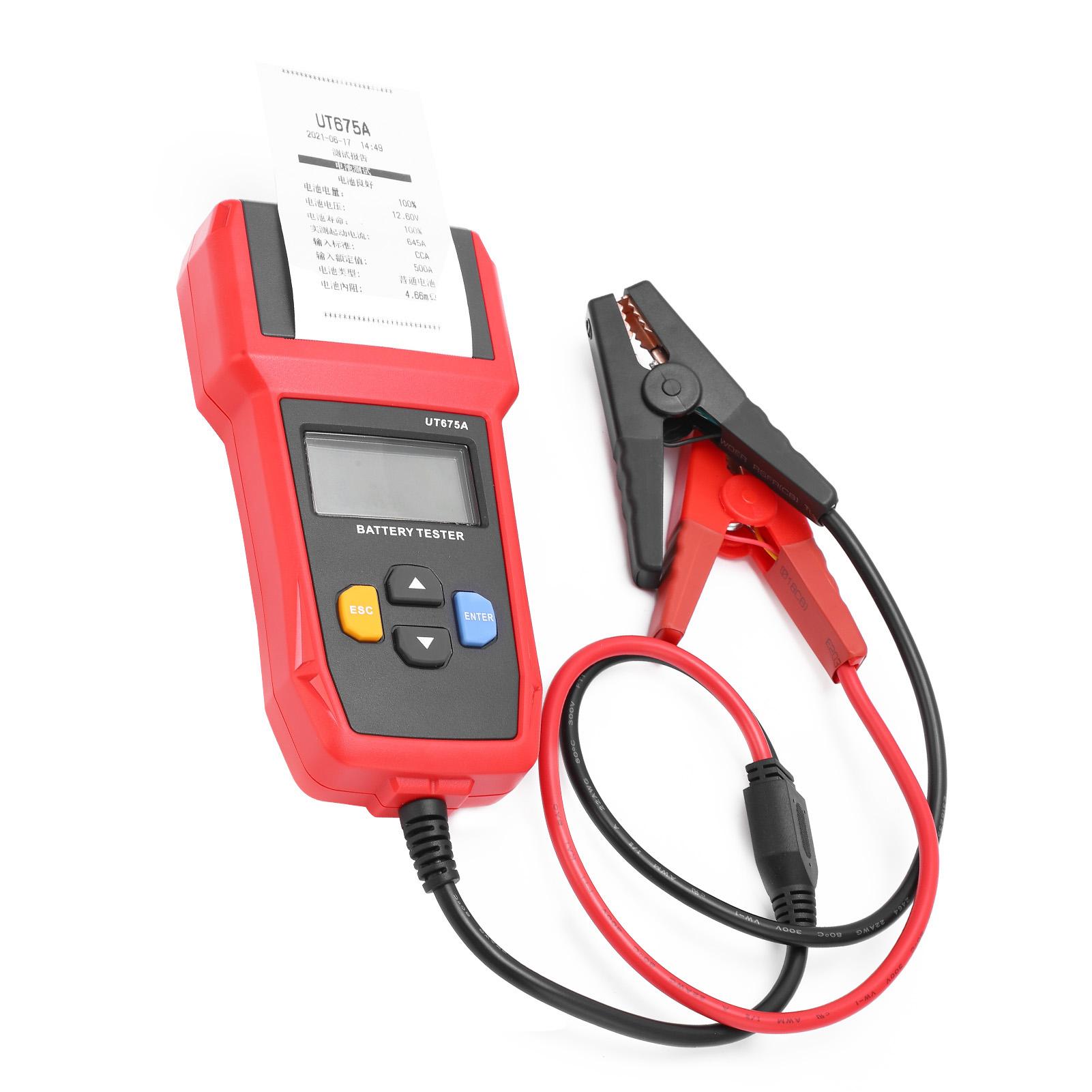 

UT675A Car Battery Tester Digital Battery Indicator with Print Function and Ripple Test for Car s Battery Testing