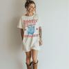 Hootin' Leads To Hollerin' Graphic Tee, Distressed Cowgirl Tee, Funny Midwest Shirt, Trendy Midwestern Apparel, Retro Aesthetic Owl Tshirt