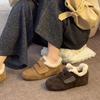 Inner height increase retro Velcro velvet shoes women's new winter comfortable casual warm cotton shoes