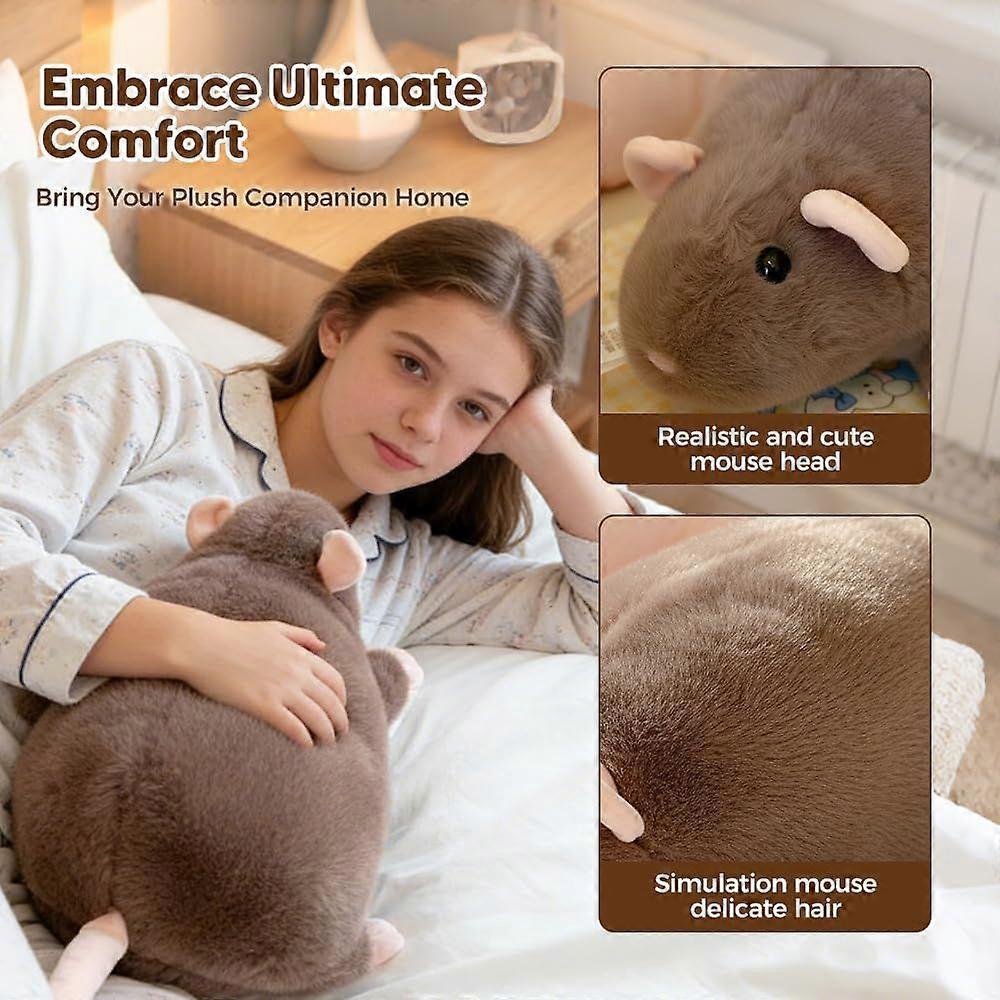 Jumbo Rat Plush Toy 90cm Realistic Giant Mouse Stuffed Animal Pillow, Christmas Birthday Gift for Boys Girls